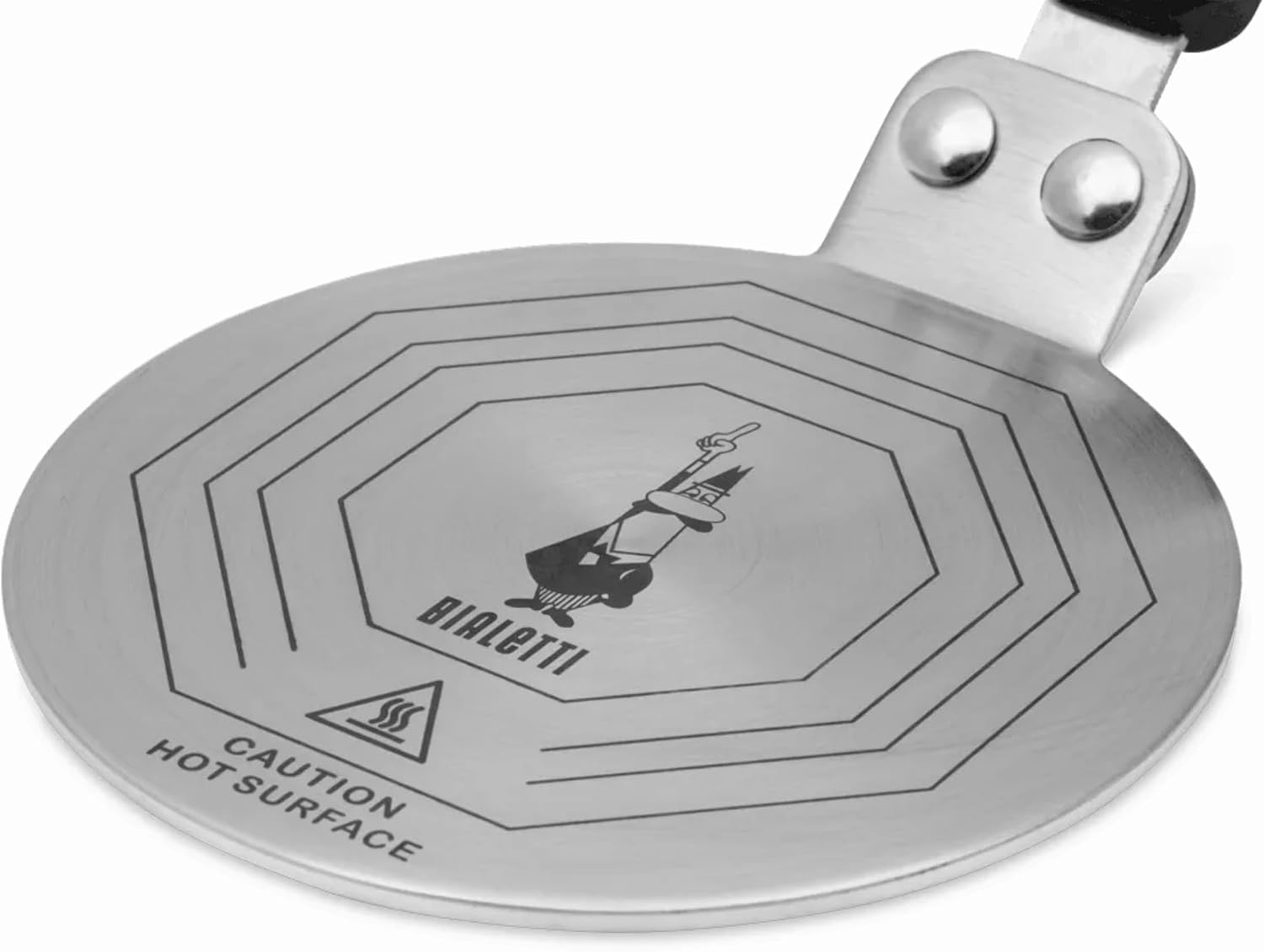 Bialetti Stainless Steel Plate, Heat Diffuser Cooking Induction Adapter, Steel, 6 pints